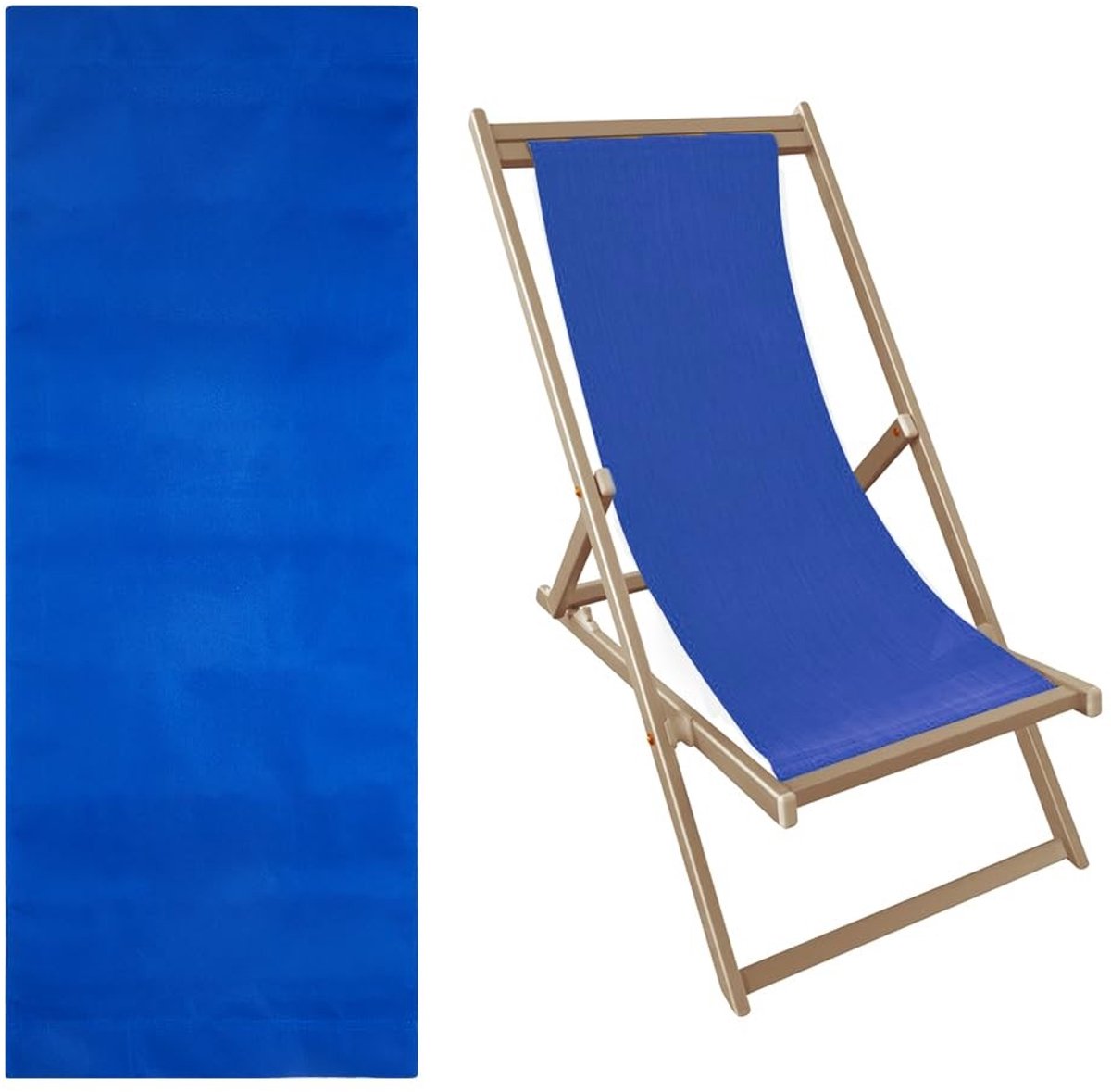 MTTproducts- Vervangingsstoffen 115 x 43 cm - Vervangingscanvas - Slingstoelen - Klapstoel - Outdoor - Tuin/terras - Stoelhoes