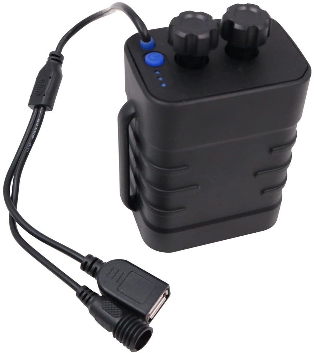 MTTproducts- Batterijhouder 8.4V - Waterdicht - Oplaadfunctie - USB/DC Interface - Geschikt voor 2/4x 18650 Batterijen - Compact en Lichtgewicht - Powerbank
