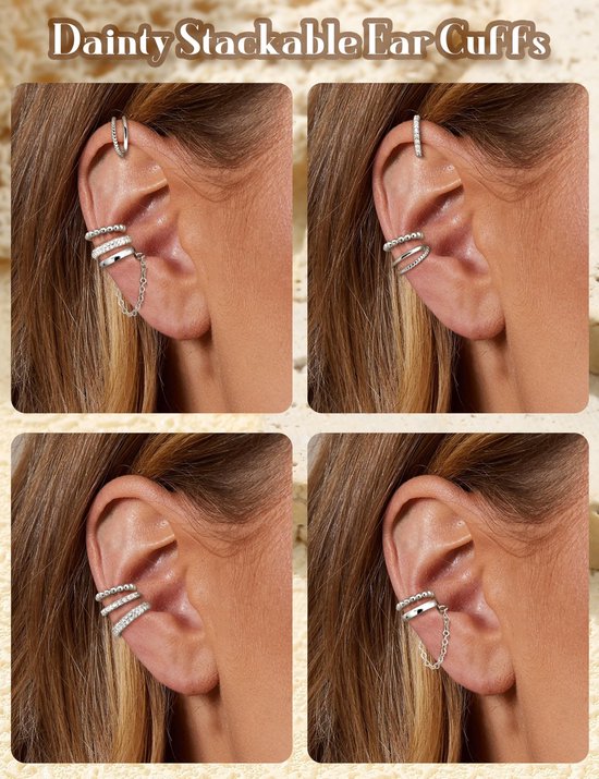 MTTproducts- Oorbellen Dames - Zilveren/Gouden Oorbellen - Oorklemmen Zonder Gaatjes - Verstelbaar - Lichtgewicht - Draagcomfort - Oorclips van mttproducts — afbeelding 5