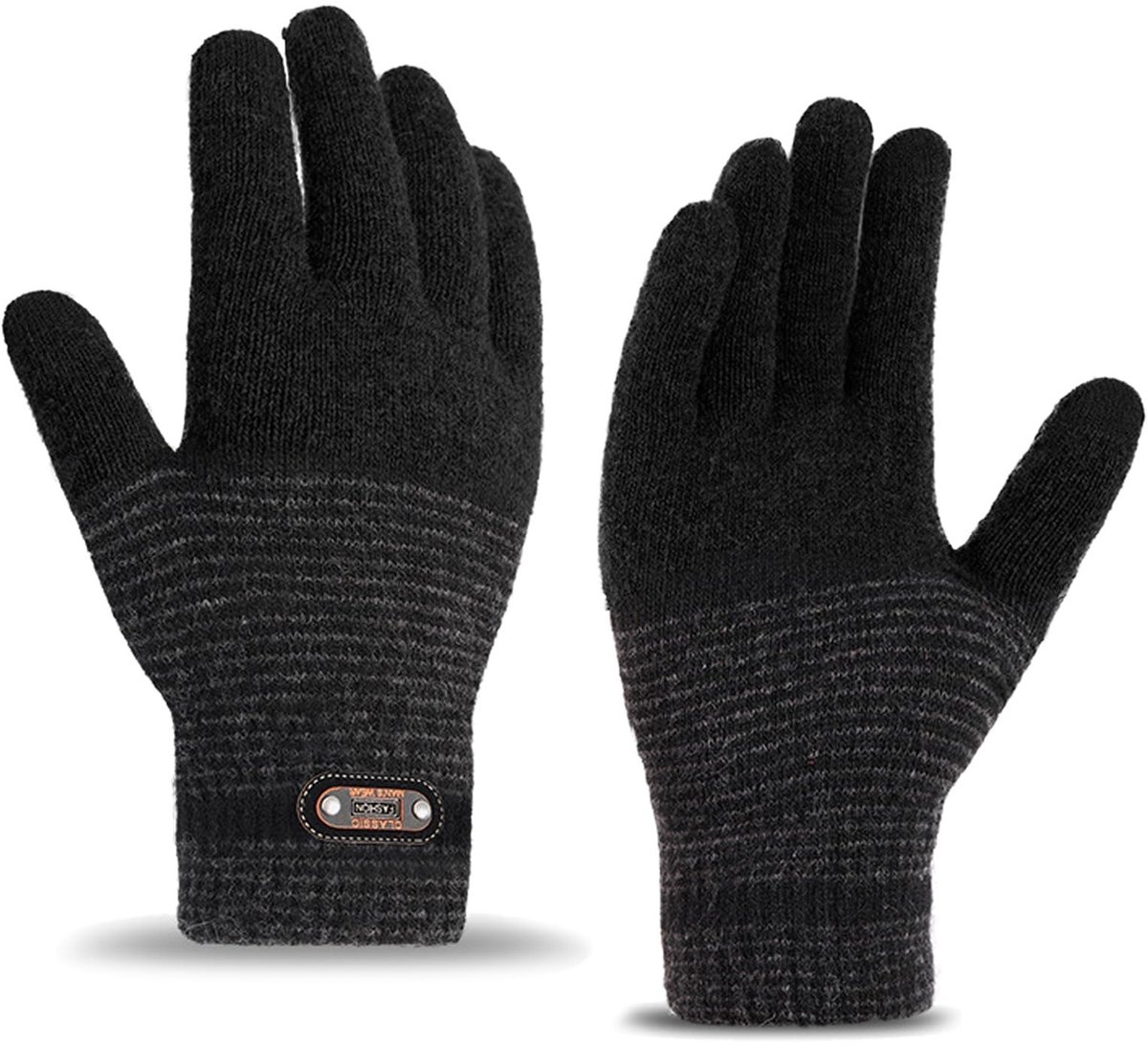 MTTproducts- Thermische Handschoenen - Zwarte Touchscreen Handschoenen - Fleece Voering - Winddicht - Unisex - 22x11cm - Winterhandschoenen