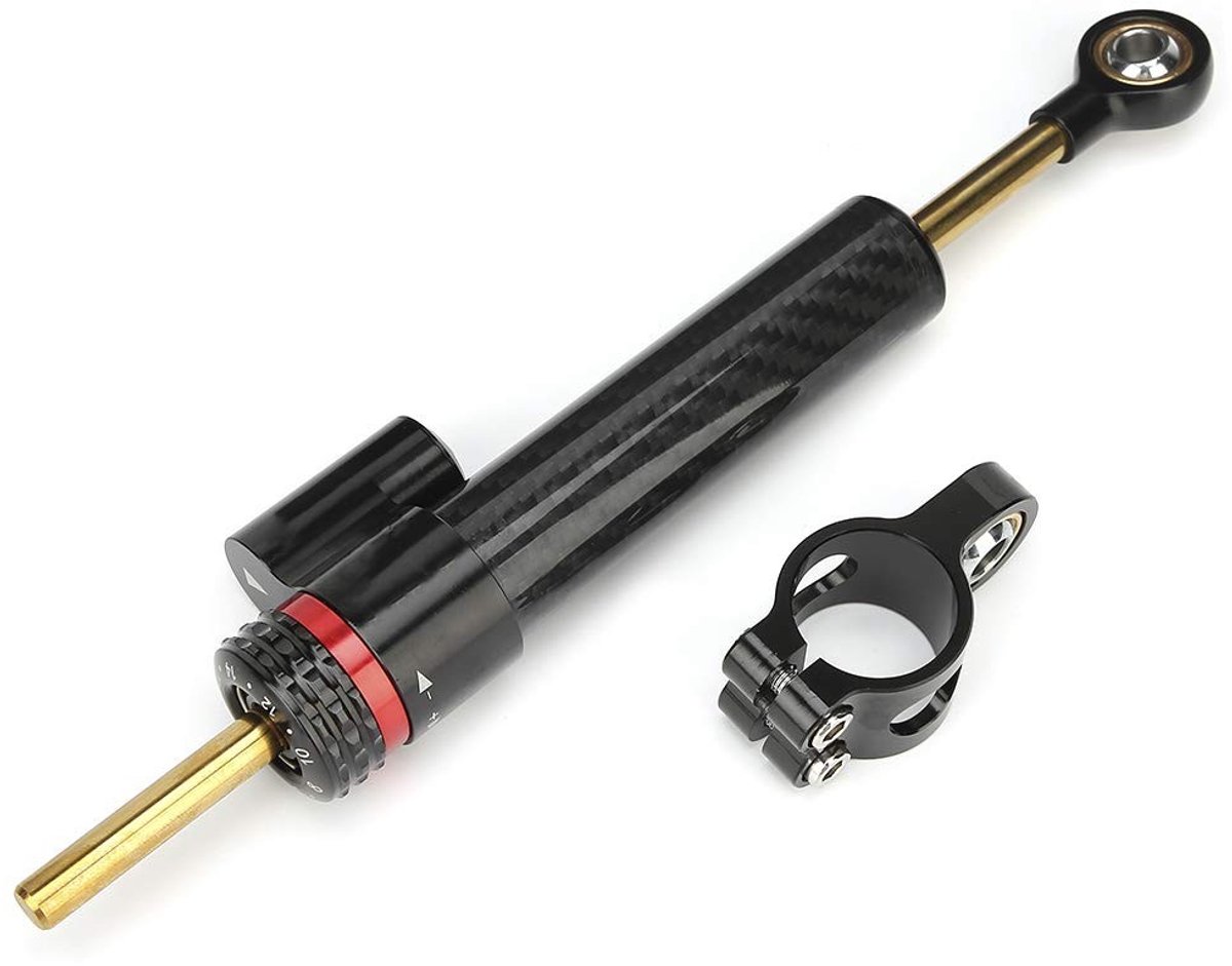 Cosensi- Stabilisator Universeel - Stuurdemper - Motorfiets - Koolstofvezel - Schokabsorber - Lichtgewicht Aluminiumlegering