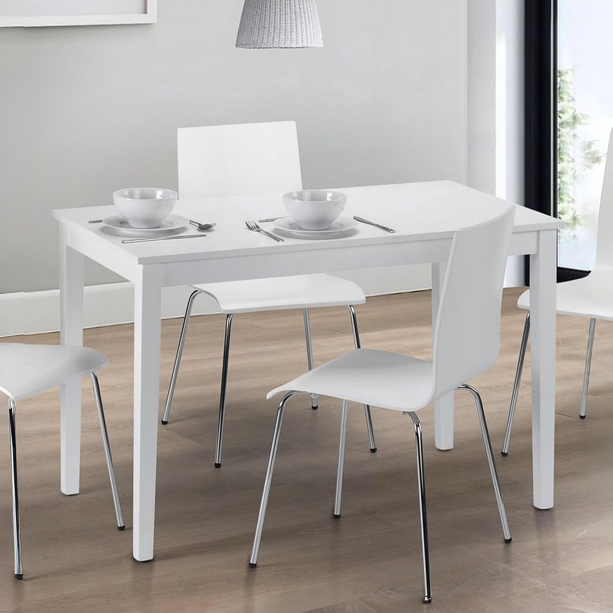 Eettafel Satijnwit - Stijlvol en Duurzaam voor Moderne Eetkamers