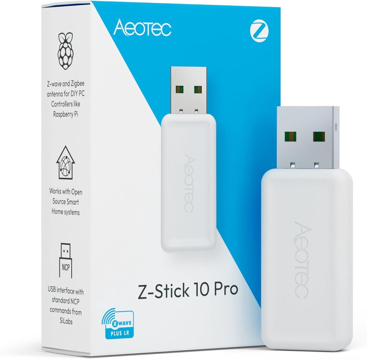 Dual Protocol Smart Home USB Stick: Z-Wave 800 & Zigbee 3.0 Controller voor Home Assistant