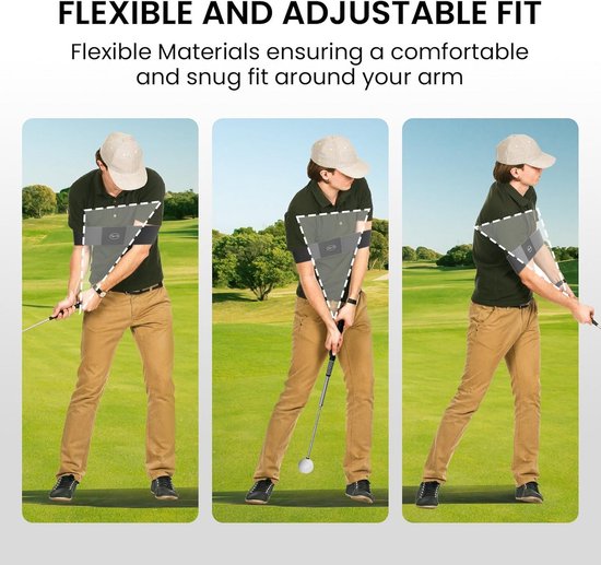 Golftrainingshulp met schommelgreep en gewogen armband voor slagtraining en houdingscorrectie — afbeelding 5