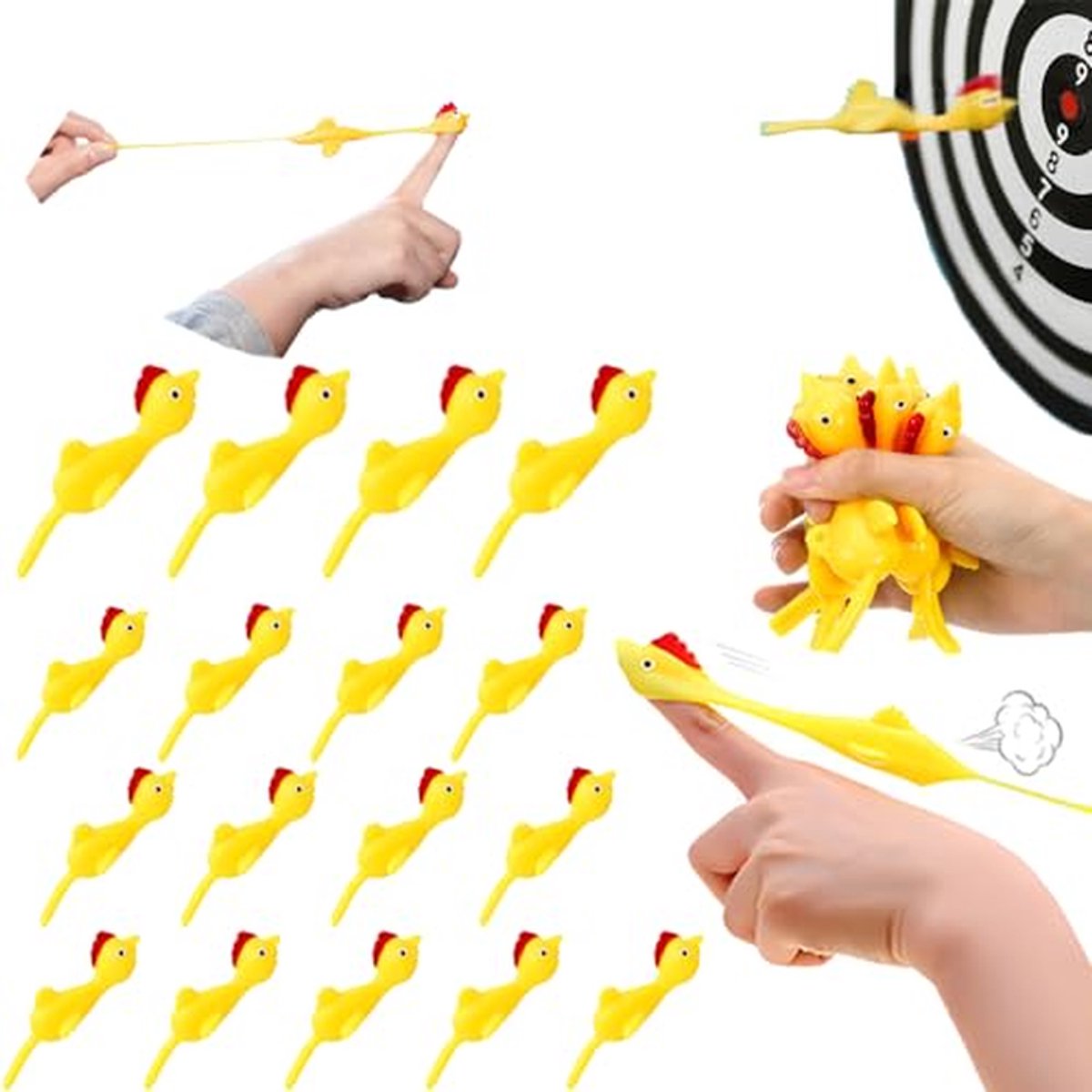 30 Stuks Vliegende Kippen Speelgoed - Slingshot Spellen voor Binnen en Buiten