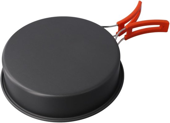Camping Koekenpan - Outdoor Kookgerei - Buiten Koken - Opvouwbaar Lichtgewicht - 18 cm Diameter - Zilverkleurig — afbeelding 4