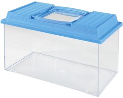 Faunabox Blauw/Transparant 6 Liter voor Kleine Reptielen en Hamsters