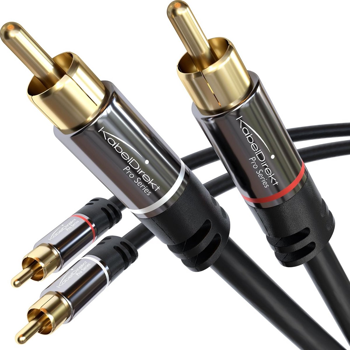 RCA Audiokabel 10 Meter - Cinch Kabel voor Versterker, Stereo en Hifi Systemen