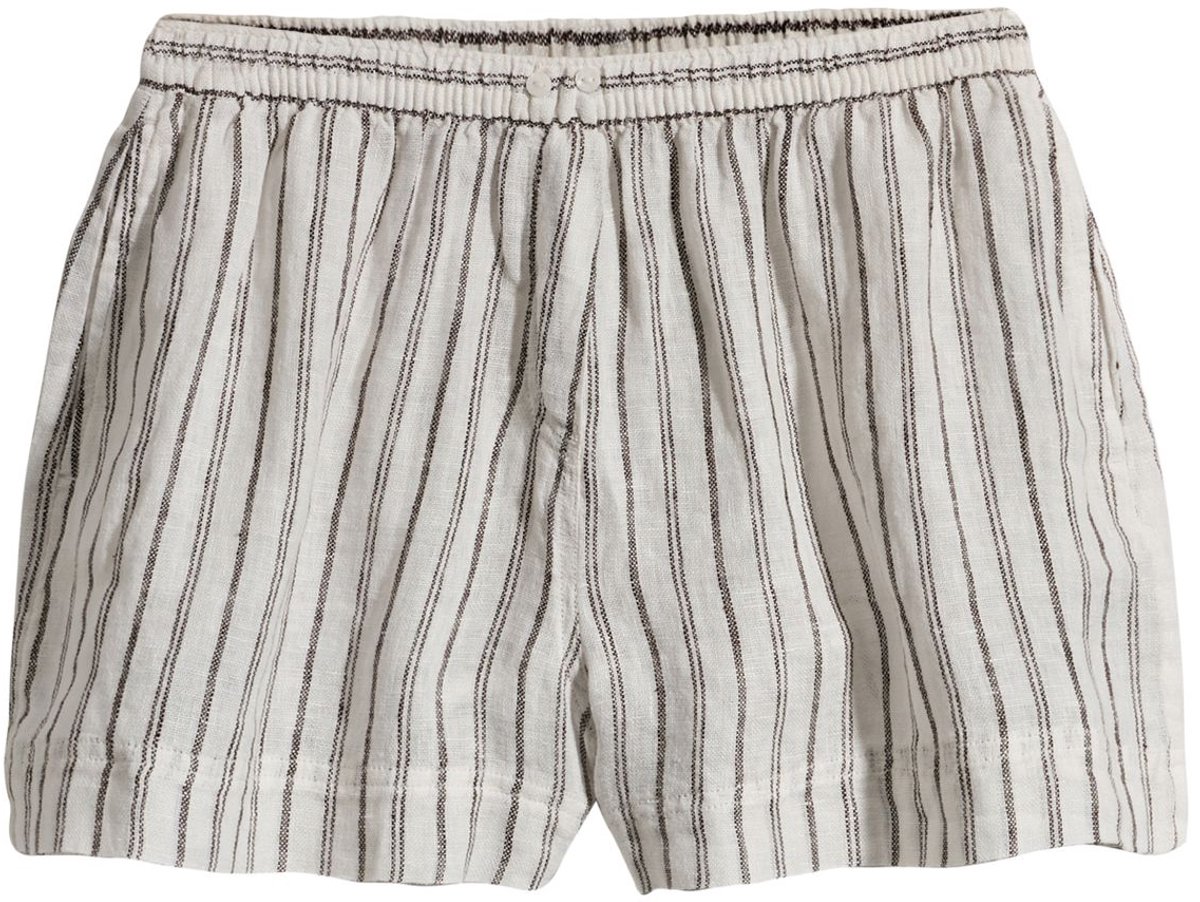 Next - Dames - Linnen short - Crème