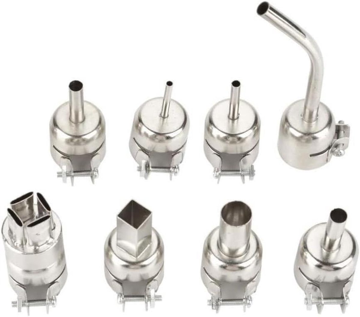 8 stks Heat Gun Nozzles Heat Kit Solderen Accessoires Lassen Nozzles Voor 850 852D voor hete lucht solderen station