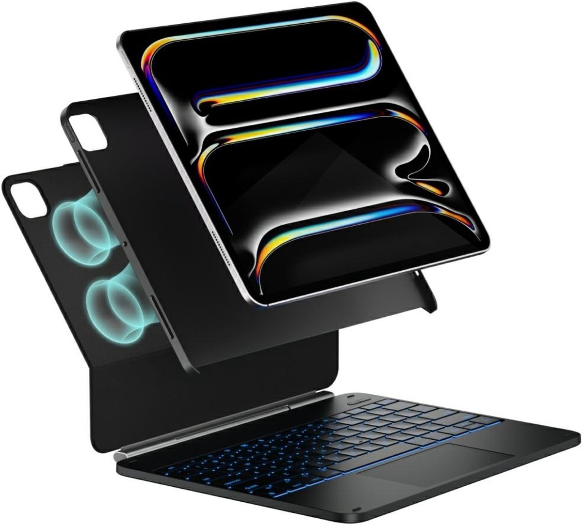 Typecase Edge-Hoes Met Toetsenbord Voor Ipad Pro 13 2024/2025 - Uitstekende Bescherming