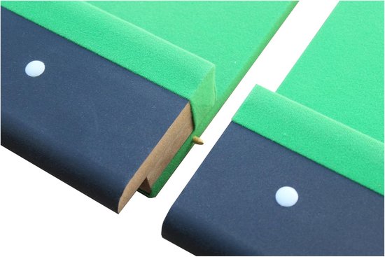 Converteerbare biljartplaat, 3 panelen, met accessoires, MDF-oppervlak met hoge dichtheid, groen — afbeelding 3
