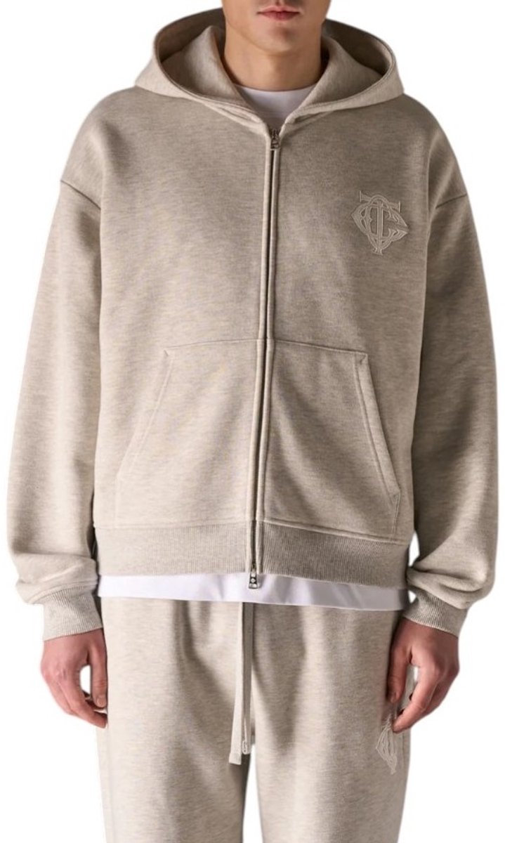 The Couture Club Heren Vest Grijs TCCM2962 Monogram Applique Emblem