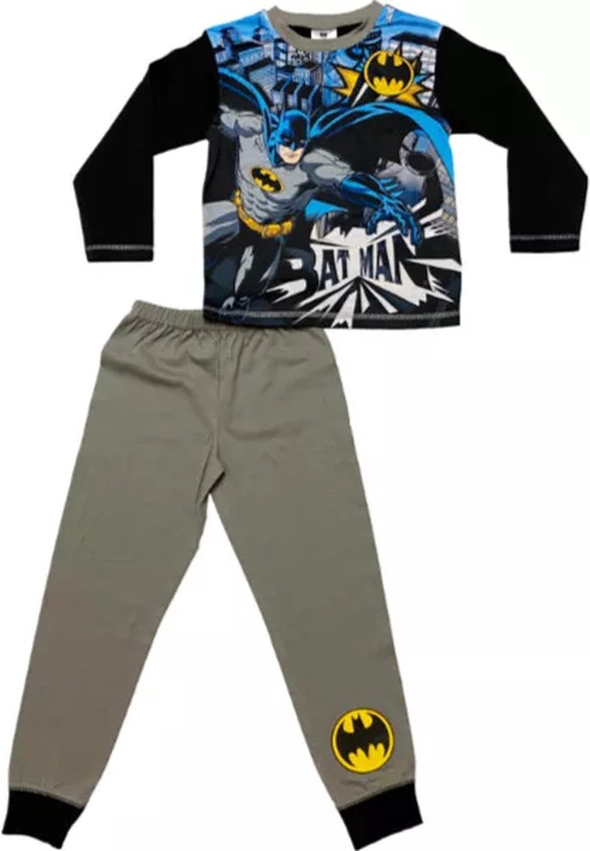Batman pyjama - Grijs - Maat 104/110 - Bat-Man Jongenspyjama