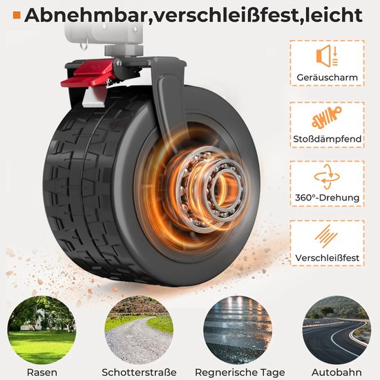 Turold Bolderkar - Bolderkar Opvouwbaar - Transportkar - Bolderwagen - 300L, 200Kg, Opvouwbaar, 360 Graden Zwenkbare Vaste Wielen — afbeelding 3
