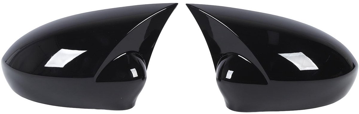 OmGoods - Dailygoody - Glanzend Zwarte Zijspiegelkap - Verbeter het Uiterlijk - Luxe Afwerking - Geschikt voor Grande Punto - Auto Accessoire - Perfecte Pas...