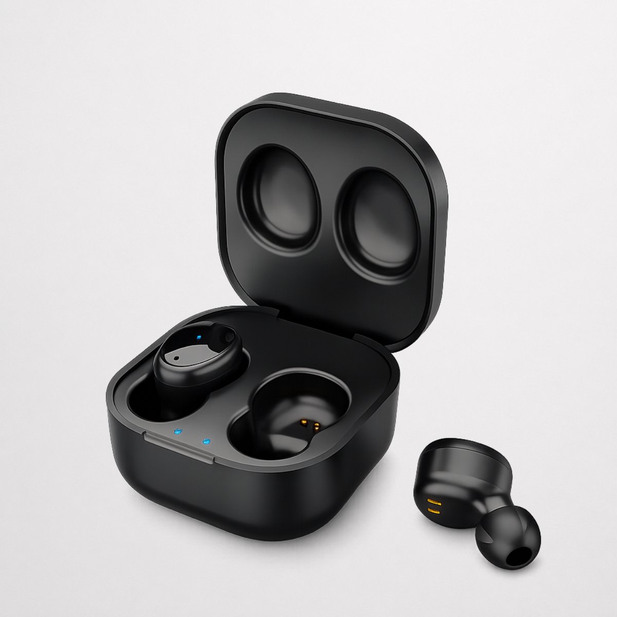 Grixx True Wireless Bluetooth Oordopjes met Oplaadcase – Draadloze In-Ear Earbuds met Microfoon – 9 uur Batterij – Bluetooth 5.0 – Zwart