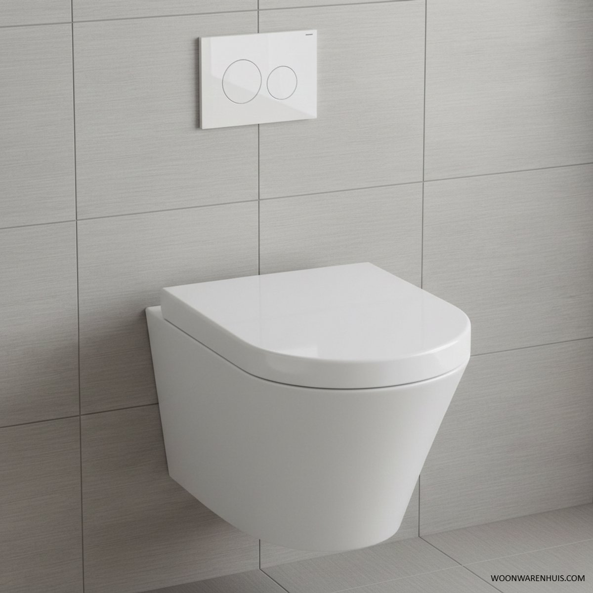 One pack Inbouwreservoir Geberit Duofix UP-320 met Sigma reservoir, drukplaat wit en wandcloset Vesta