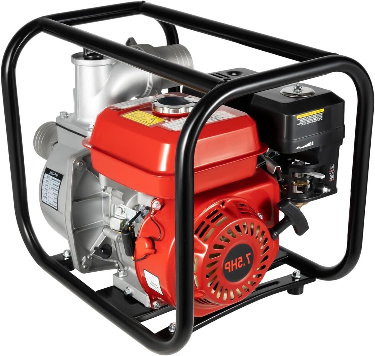 Benzine waterpomp - Tuinpomp irrigatie - Water verplaatsen - Hoge opvoerhoogte - 60 m³/u - Rood