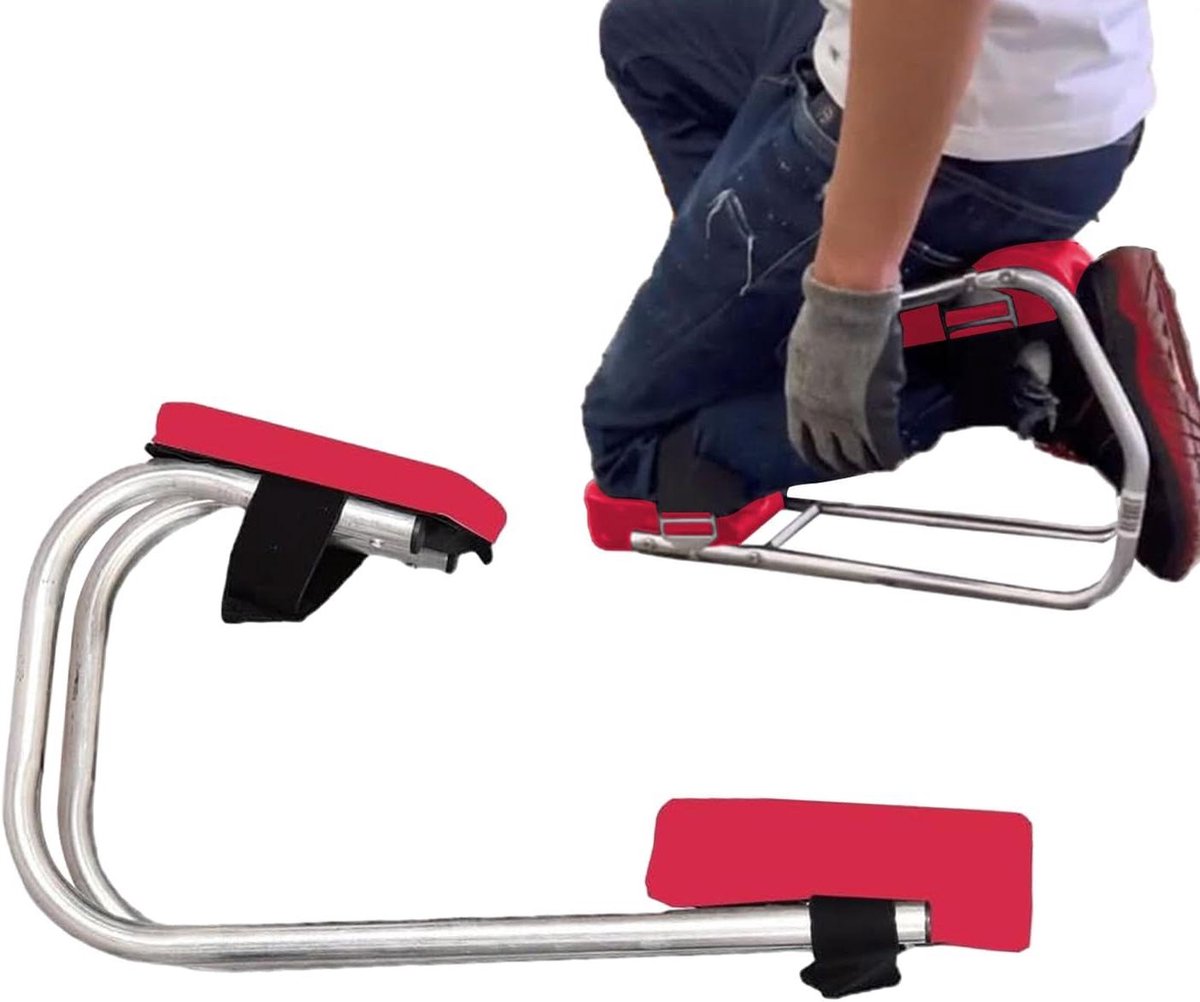 Kniebank Tuin - Tuinstoel Kruk - Comfortabel Tuinieren - Gewrichtsontlasting - 50 x 24 cm - Rood