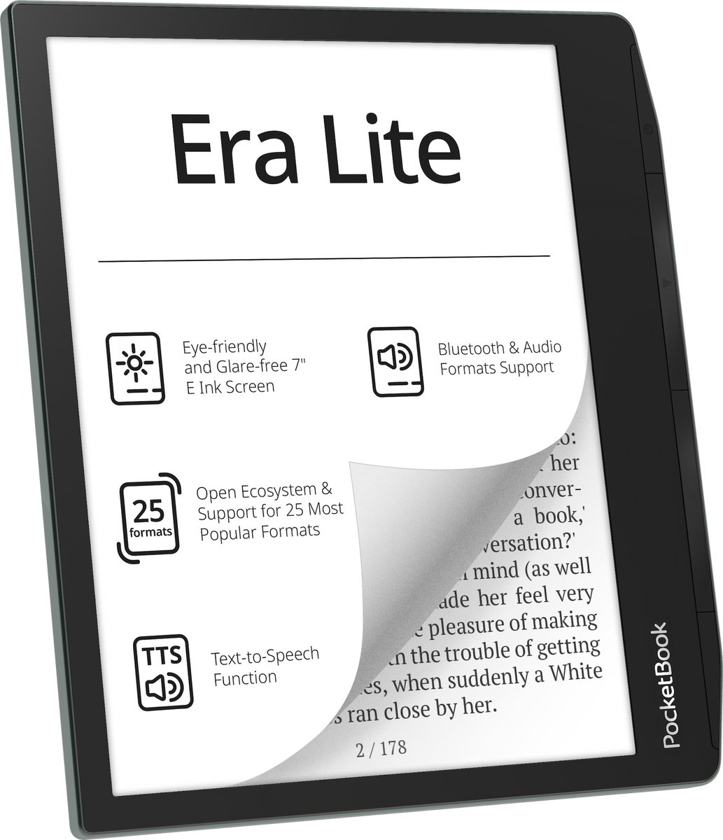 PocketBook Era Lite - 7 inch - Stone Green - Fysieke knoppen voor bladeren – foto 8