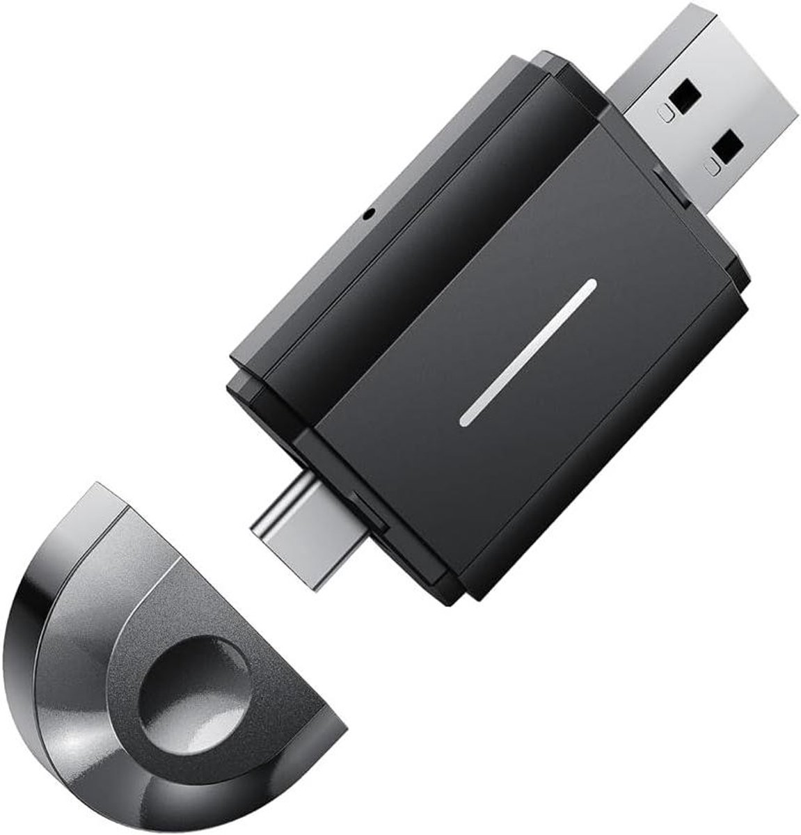 Draadloze CarPlay Adapter - Android Auto - Veilig Autorijden - Dual Interface Ontwerp - 10x7x2 cm - Zwart