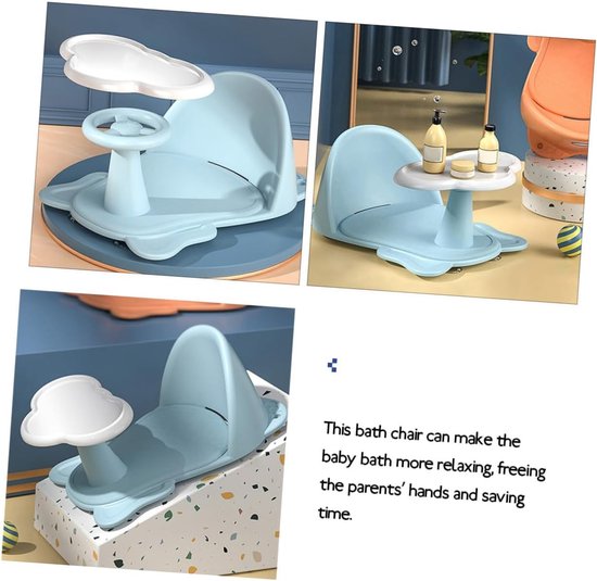 Baby Badstoel - Peuter Badzitje - Veilig Baden - Met Antislip Zuignappen - 38.5x28.3x16.3cm - Veelkleurig — afbeelding 4