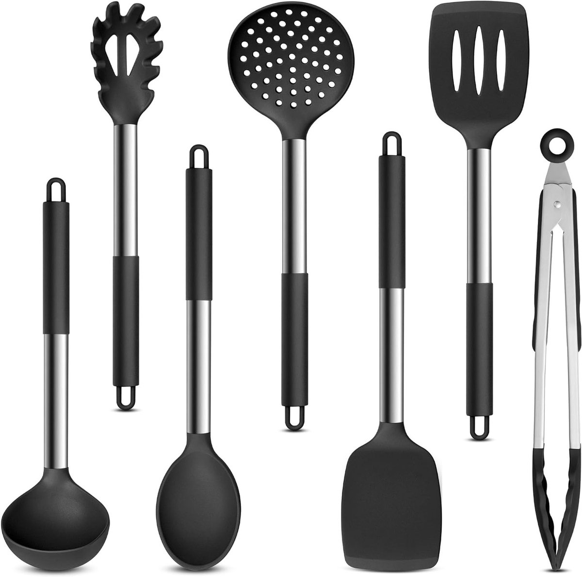 Keukenhulp set in zwart voor koken, bakken en bereiden - Inclusief handige accessoires