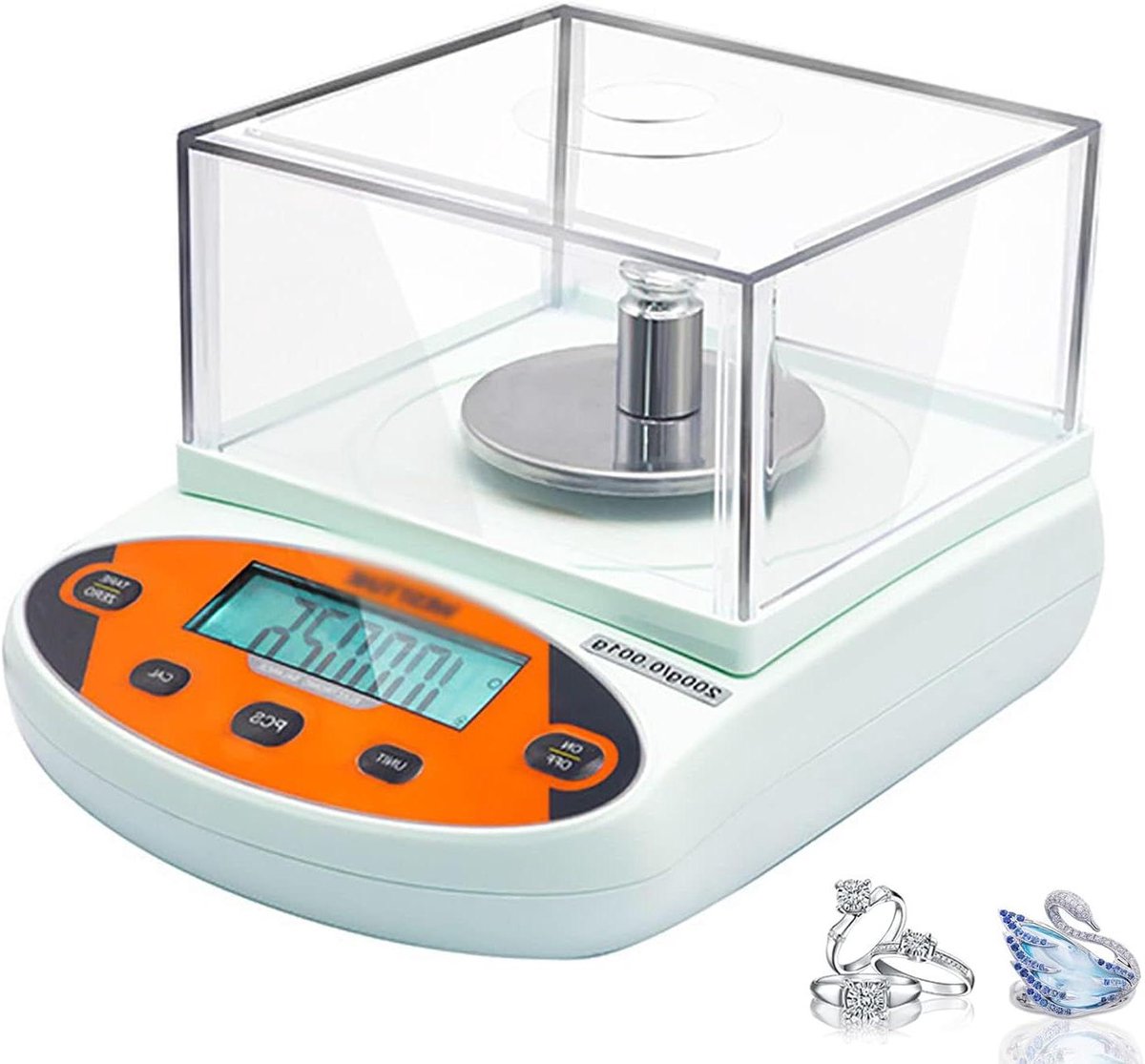 Precisieweegschaal - Digitale Balans - Nauwkeurig wegen - 0.01g precisie - 90mm pan - Zilver