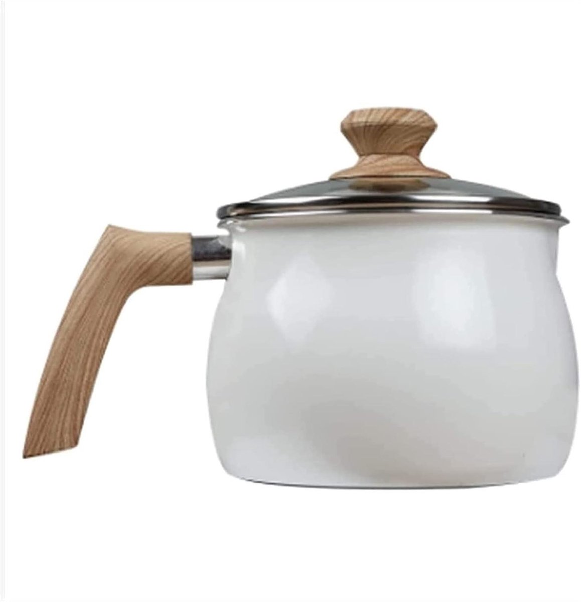 Steelpan met Deksel - Melkpan Aluminium - Kleine Porties Koken - Antislip Handvat - 15 cm Diameter - A