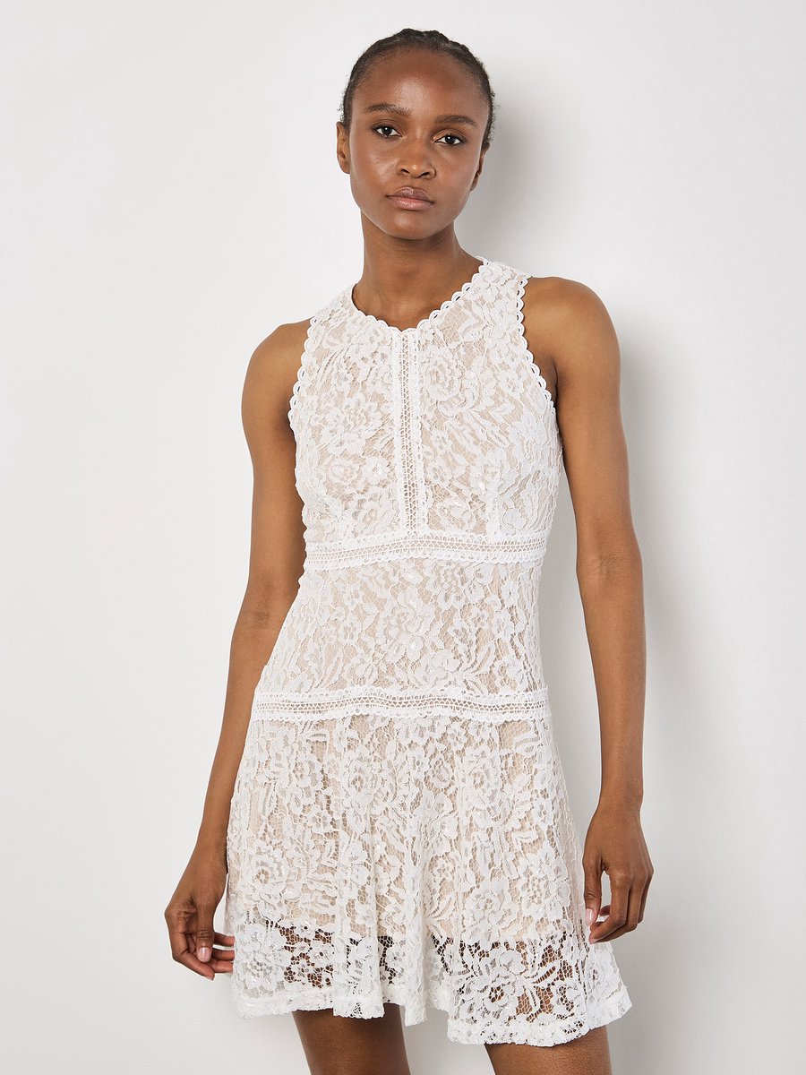 Lace Skater Mini Dress