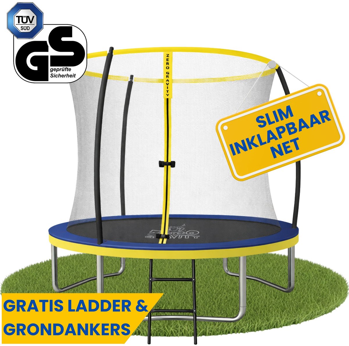 Zero Gravity trampoline Ø 244 cm