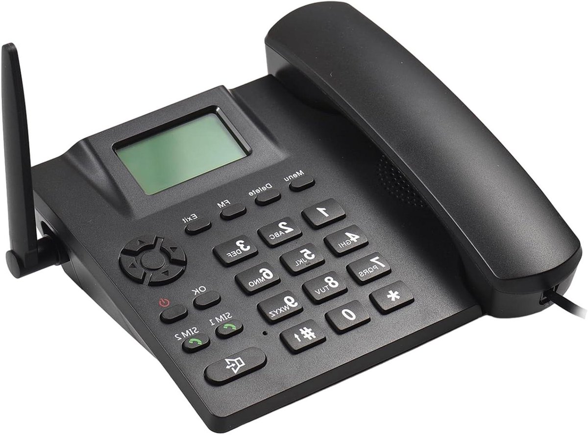 Draadloze Vaste Telefoon - GSM Telefoon Desktop - Thuis Bellen - Dubbele SIM Kaart