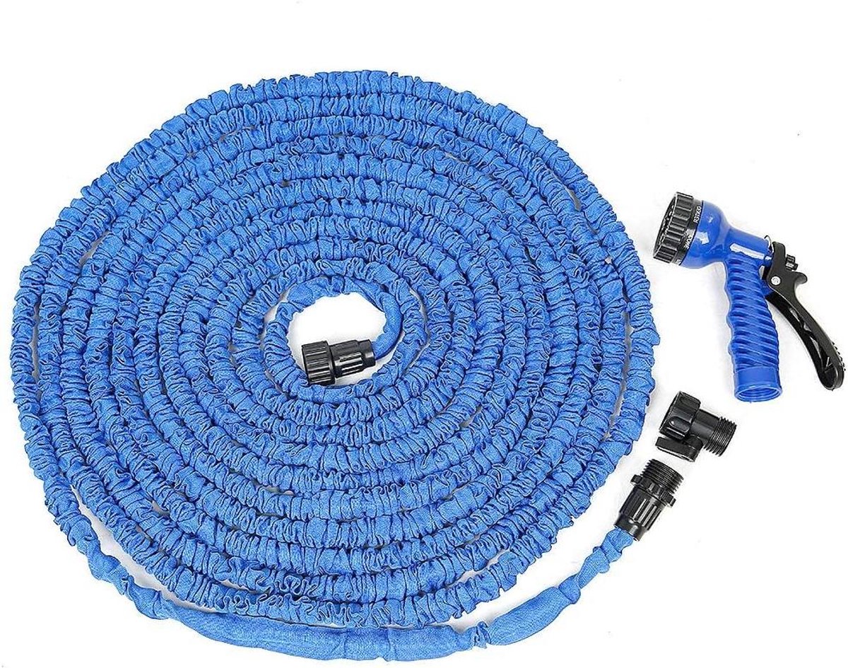 Tuinslang Uittrekbaar - Flexibele Slang - Tuin Besproeien - 3x Uitrekbaar - Tot 50 voet - Blauw
