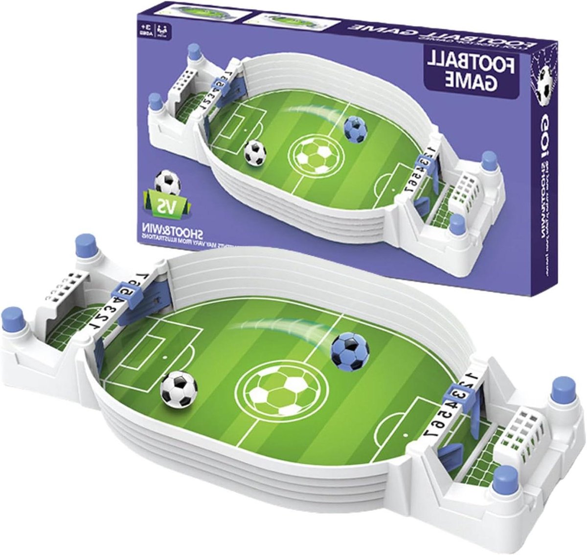 Tafelvoetbalset - Mini Tafelvoetbal - Spelletjesavond - Draagbaar - Compact - Houtkleurig