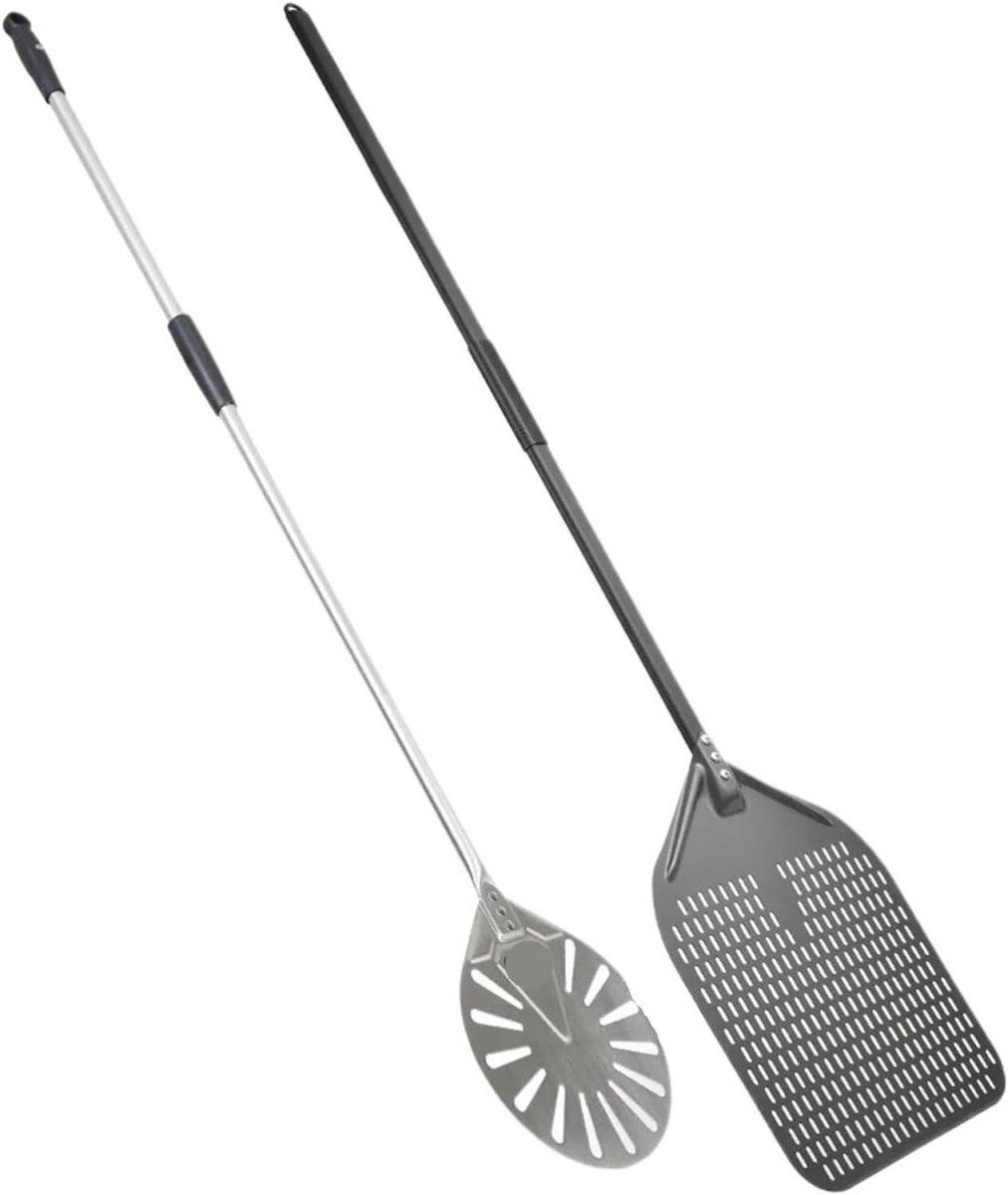 Pizza Schep - Pizza Opschep - Pizza Bakken - Afneembaar Perforatie - 35 cm - Zilver