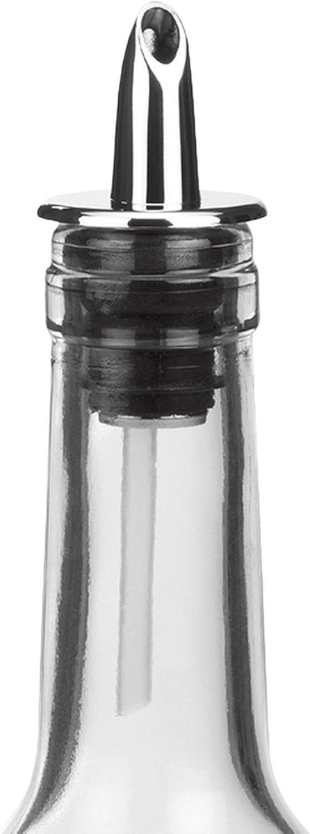 Doseer tuit - Fles tuit - Drank inschenken - Druppelloos schenken - 31 x 74 mm - Chroom