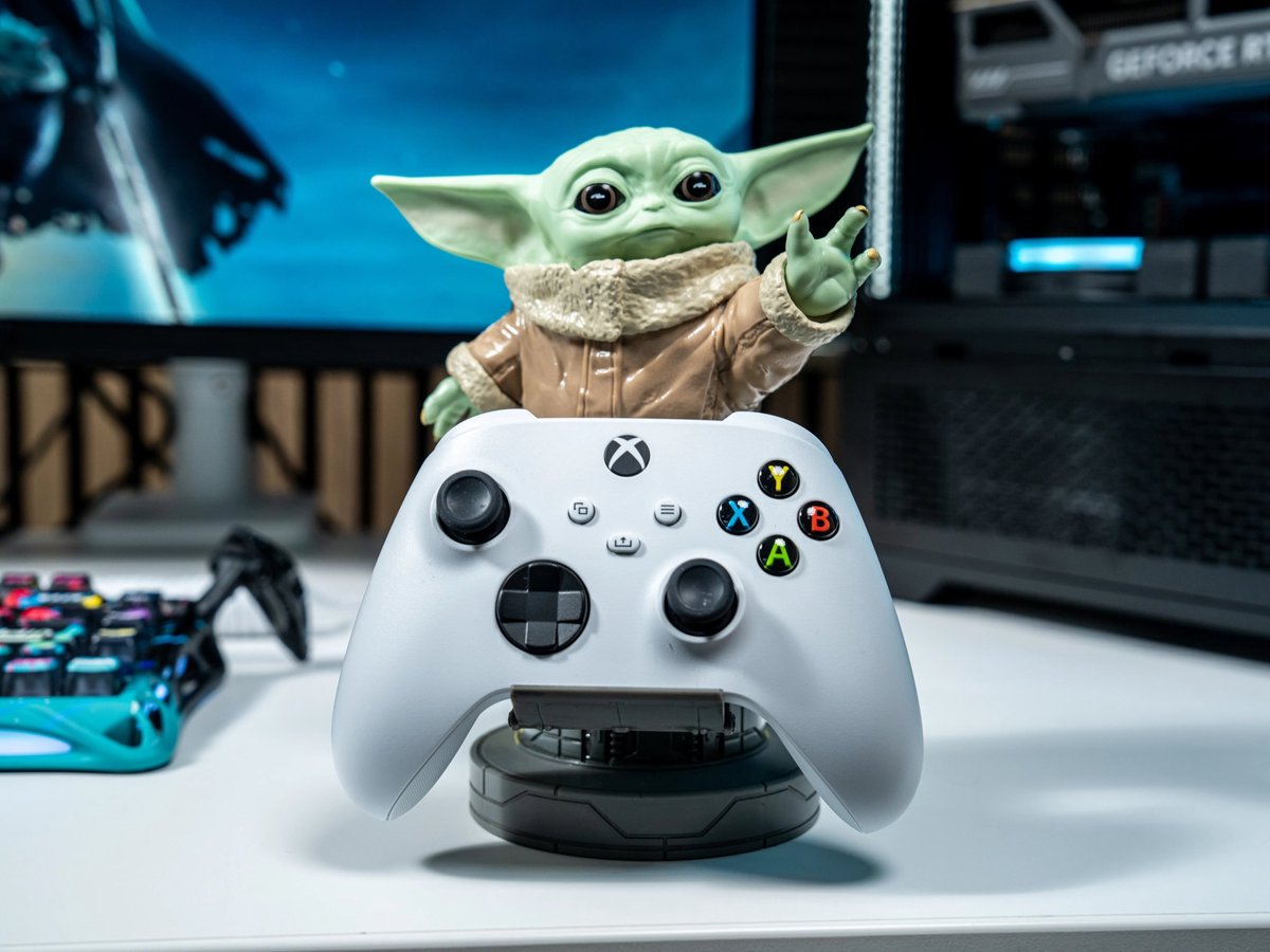 Star Wars - Grogu Mandalorian apprentice - figurine standaard voor telefoon | controller | oplaadcase (Cable Guys R.E.S.T.) — afbeelding 5