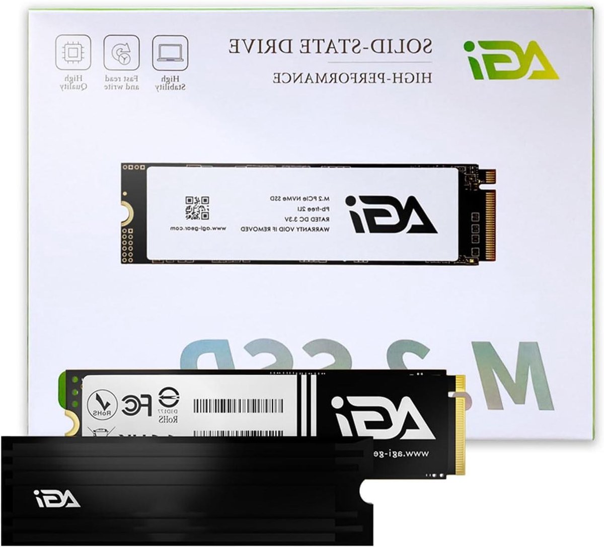Interne SSD - Opslag M.2 - Snelle Data Opslag - PCIe Gen4x4 NVMe - 2TB - Zwart