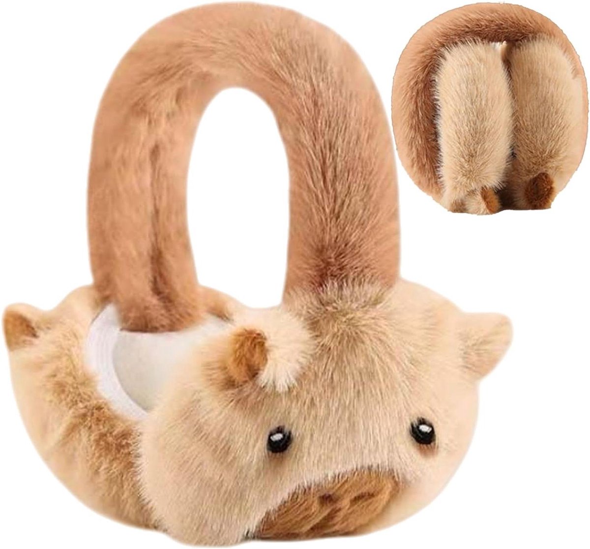 Oorwarmers Pluche - Oorbeschermers Winter - Bescherming tegen Kou - Opvouwbaar Ontwerp - Uniseks Volwassen - Cartoon Capybara
