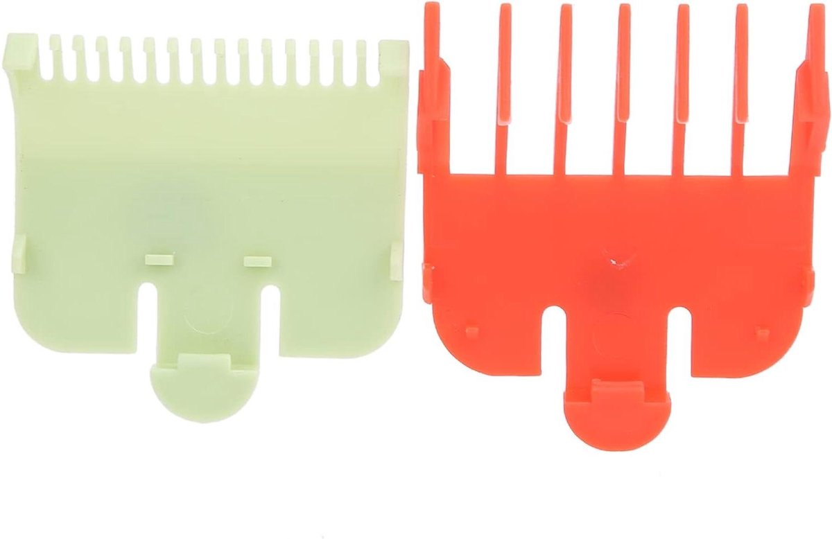 Tondeuse Opzetkammen - Geleidekammen - Haar Trimmen - Zacht Afgerond Ontwerp - 1.5 en 4.5 mm - Rood en Groen