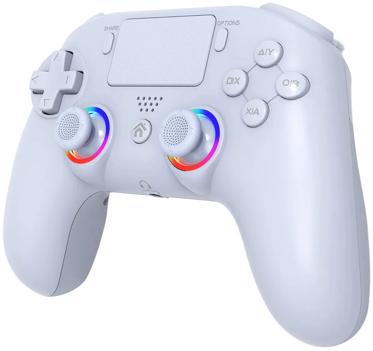 Subsonic Draadloze PS4 Controller - 10 uur Speeltijd - RGB Verlichting - Playstation 4 en PC - Wit