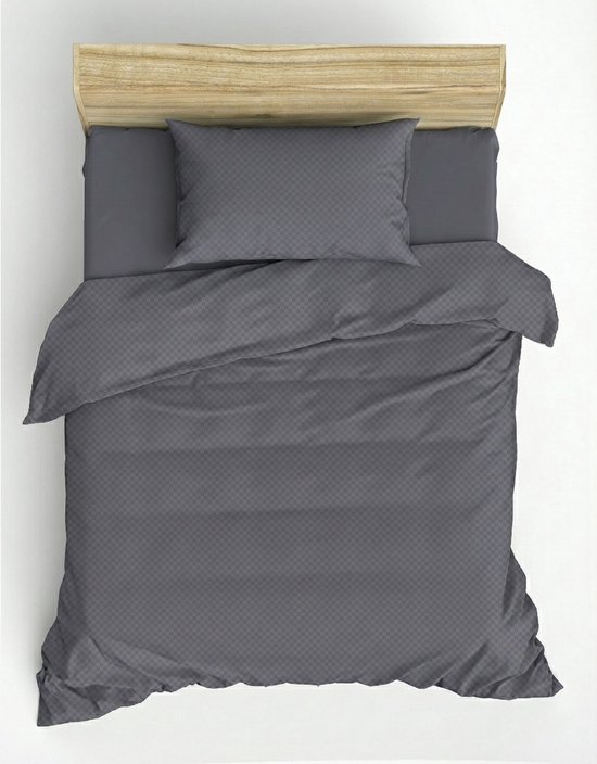 L'Essentiel Maison Plaid - Dekbedovertrek - Ranforce - Grijs - 155x220