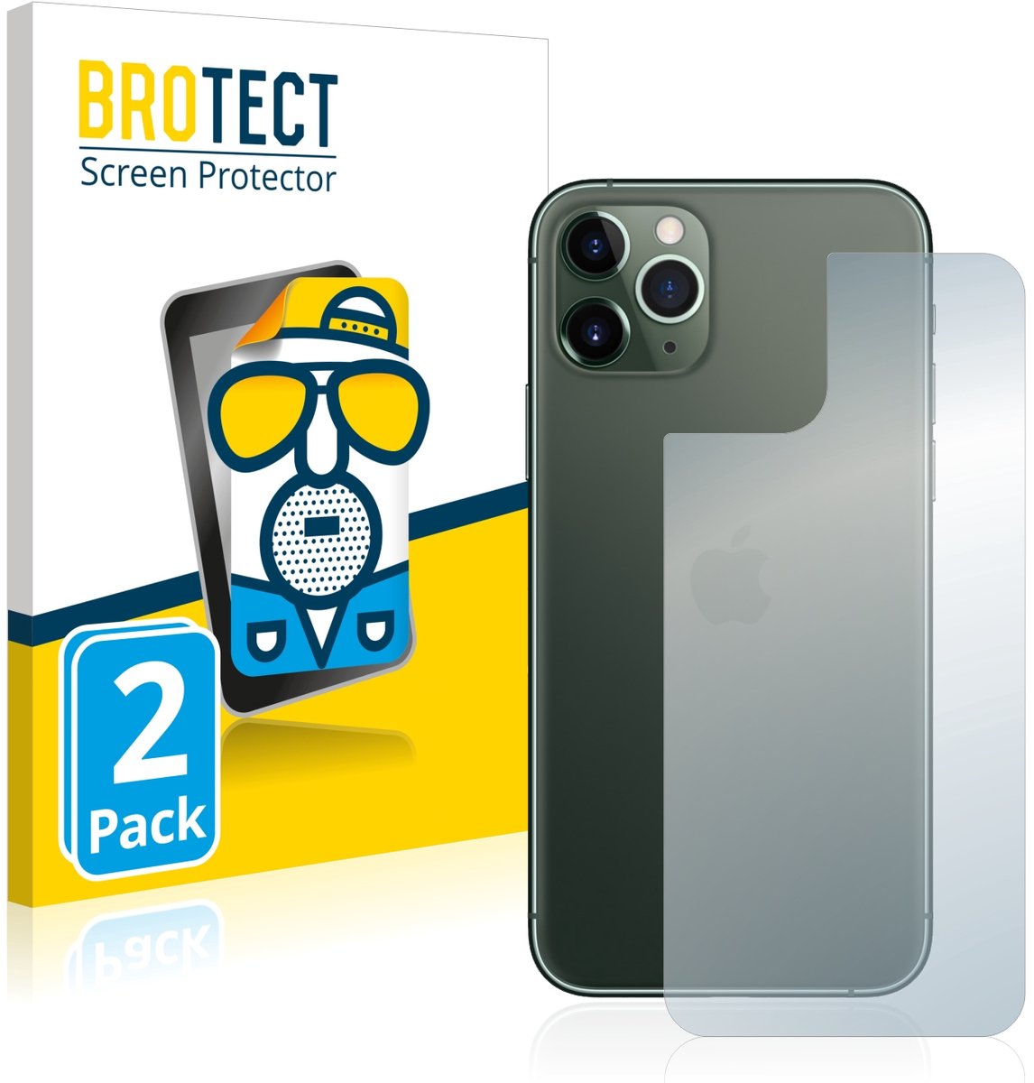 BROTECT - Screenprotector voor Apple iPhone 11 Pro (Achterkant) - Folie Beschermfolie matte 2 Stuks