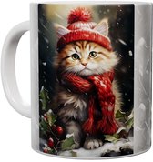 Katten - Red Cat In The Snow - Mok 440ml 440