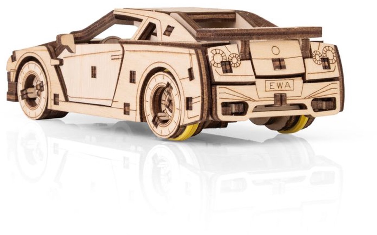 Eco Wood Art Modelbouwpakket Supercar - 3D Puzzel - Miniatuur Bouwpakket Volwassenen - DIY - Knutselen - Hout
