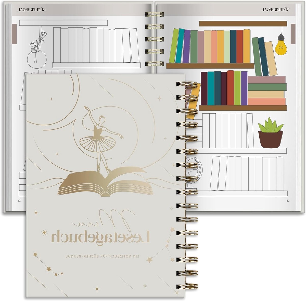Ballet Themed Boek Journal in Beige - Perfect voor Notities, Dagboek en Creatieve Ideeën