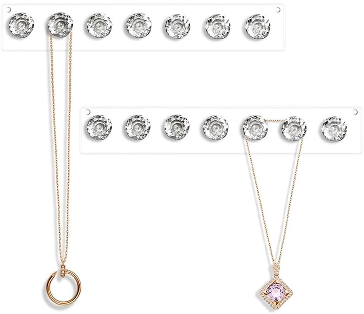 Allecto - 2-delige Sieraden Wandopslag - Robuuste Organizer - Voor Kettingen, Armbanden en Oorbellen - Praktische Oplossing - Ruimtebesparend - Ges...