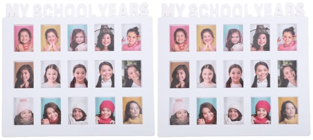Allecto - Fotolijsten - Collage fotolijst - Wit - 2 stuks - Kwaliteit opname - Perfect voor kinderen fotoalbum