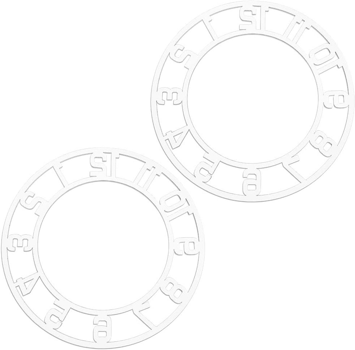 2 Stuks Ronde Acryl Spiegel Wandklok met Arabische Cijfers - Moderne Decoratie voor Woonka
